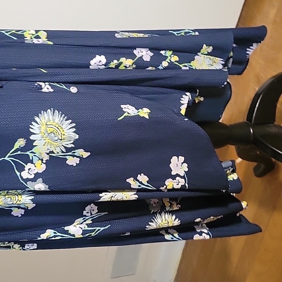 Floral Print High Low Dress V Neck Short Sleeve Casual Summer Dress - Picture 5 of 10